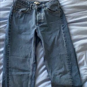 Mom jeans 2 tone denim